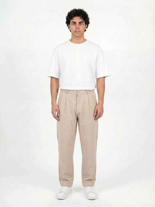 MODAL KUMAŞ PANTOLON-BEJ