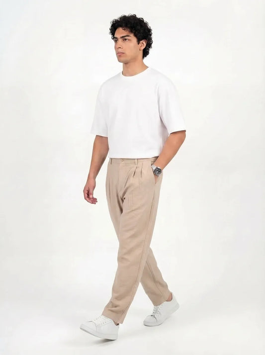 MODAL KUMAŞ PANTOLON-BEJ