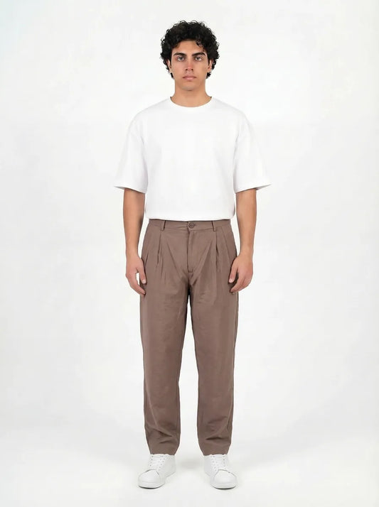 MODAL KUMAŞ PANTOLON-VİZON