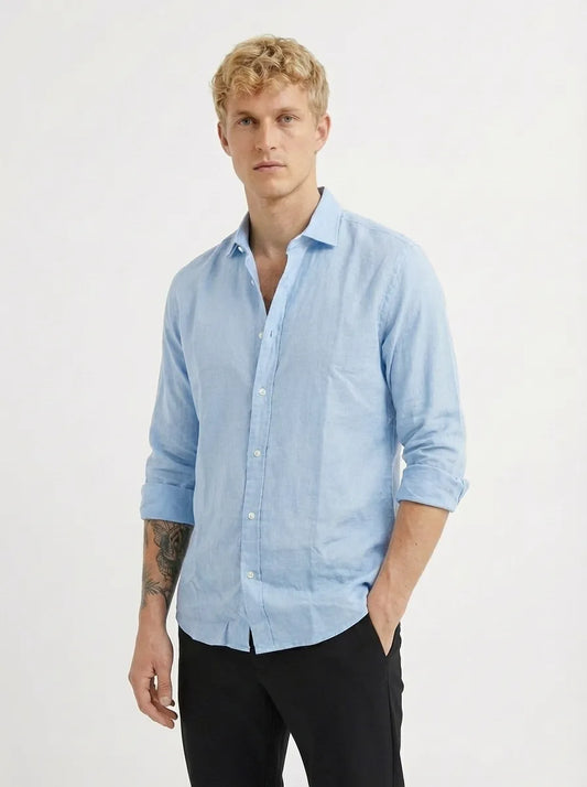 KETEN FRESH GÖMLEK -AÇIK MAVİ