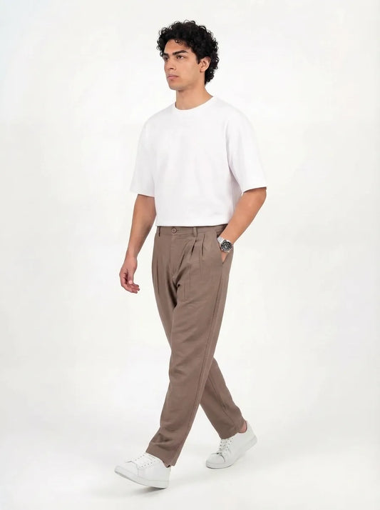 MODAL KUMAŞ PANTOLON-VİZON