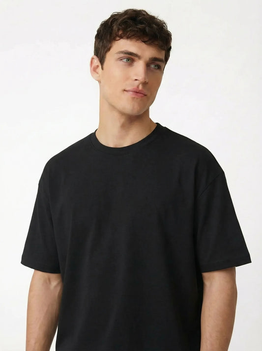 MODAL Oysho - Oversize T-shirt Siyah