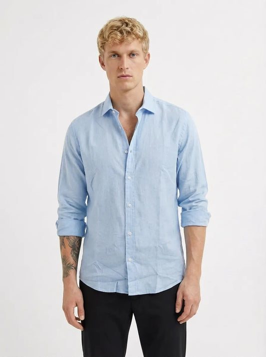 KETEN FRESH GÖMLEK -AÇIK MAVİ